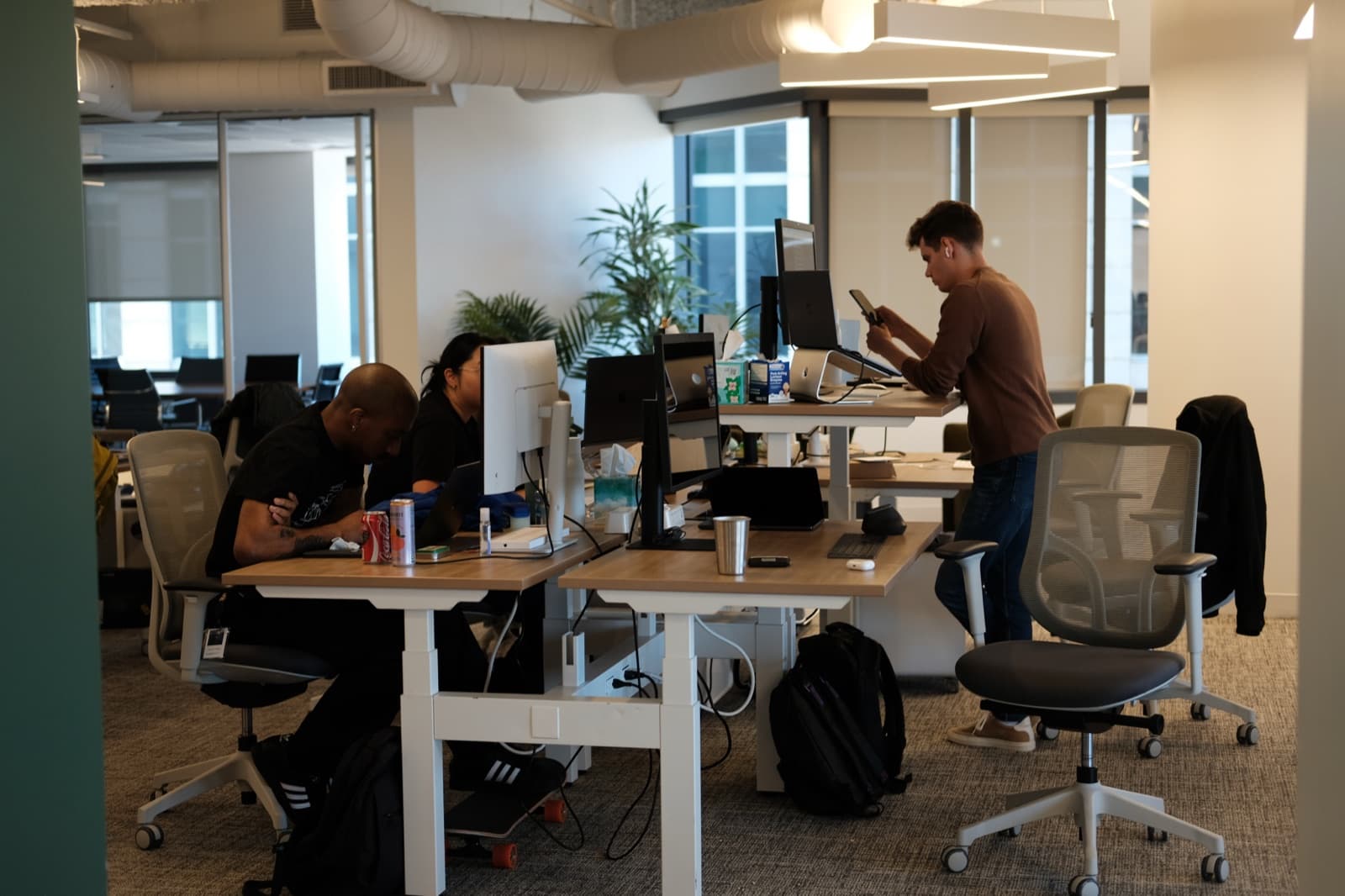 Engineers working at their desks